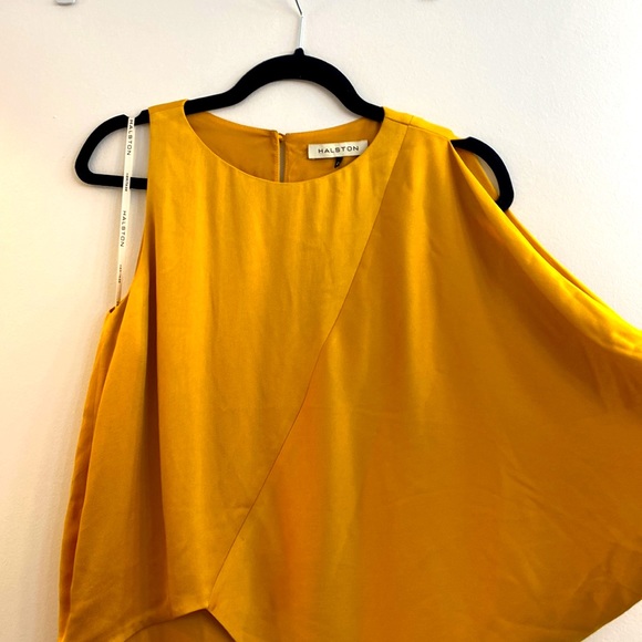 Golden Silk Halston Gown - Picture 4 of 8